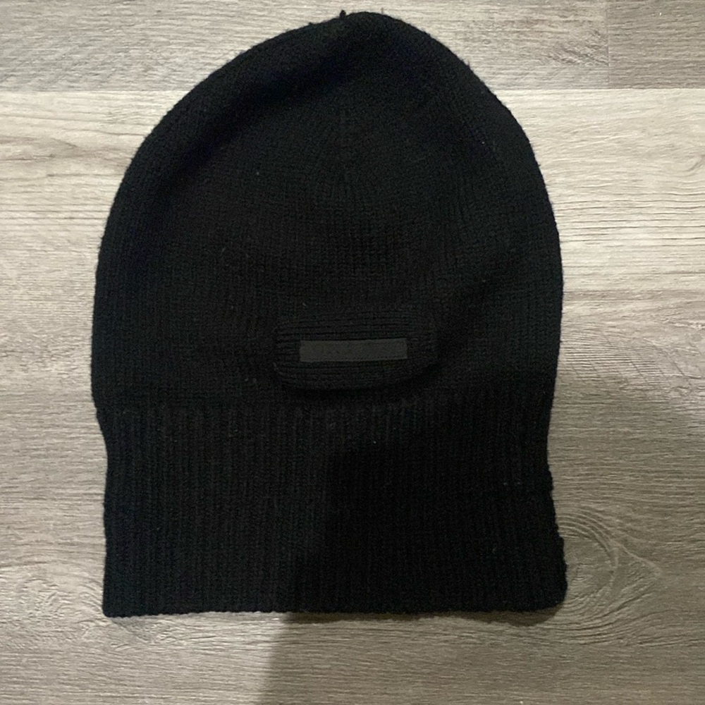 Black Wool Cashmere Prada Beanie